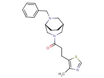 (1R*,5R*)-6-benzyl-3-[3-(4-methyl-1,3-thiazol-5-yl)propanoyl]-3,6-diazabicyclo[3.2.2]nonane