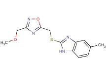 2-({[3-(methoxymethyl)-1,2,4-oxadiazol-5-yl]methyl}thio)-5-methyl-1H-benzimidazole trifluoroacetate