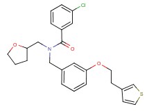 3-chloro-N-(tetrahydro-2-furanylmethyl)-N-{3-[2-(3-thienyl)ethoxy]benzyl}benzamide