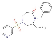 4-benzyl-3-ethyl-1-(pyridin-3-ylsulfonyl)-1,4-diazepan-5-one