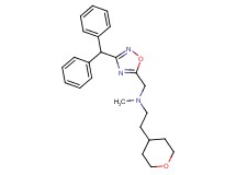 N-{[3-(diphenylmethyl)-1,2,4-oxadiazol-5-yl]methyl}-N-methyl-2-(tetrahydro-2H-pyran-4-yl)ethanamine