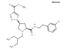 methyl 1-[(3S,5S)-5-({[2-(3-chlorophenyl)ethyl]amino}carbonyl)-1-(2-ethylbutyl)-3-pyrrolidinyl]-1H-1,2,3-triazole-4-carboxylate