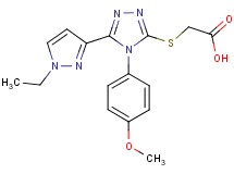 {[5-(1-ethyl-1H-pyrazol-3-yl)-4-(4-methoxyphenyl)-4H-1,2,4-triazol-3-yl]thio}acetic acid