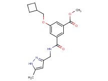 methyl 3-(cyclobutylmethoxy)-5-({[(5-methyl-1H-pyrazol-3-yl)methyl]amino}carbonyl)benzoate