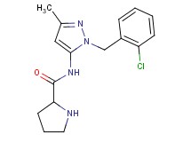N-[1-(2-chlorobenzyl)-3-methyl-1H-pyrazol-5-yl]prolinamide hydrochloride
