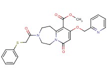 methyl 7-oxo-3-[(phenylthio)acetyl]-9-(2-pyridinylmethoxy)-1,2,3,4,5,7-hexahydropyrido[1,2-d][1,4]diazepine-10-carboxylate