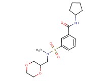 N-cyclopentyl-3-{[(1,4-dioxan-2-ylmethyl)(methyl)amino]sulfonyl}benzamide