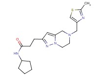 N-cyclopentyl-3-{5-[(2-methyl-1,3-thiazol-4-yl)methyl]-4,5,6,7-tetrahydropyrazolo[1,5-a]pyrazin-2-yl}propanamide