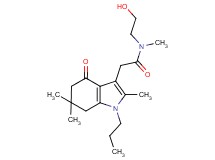 N-(2-hydroxyethyl)-N-methyl-2-(2,6,6-trimethyl-4-oxo-1-propyl-4,5,6,7-tetrahydro-1H-indol-3-yl)acetamide