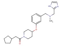 (3-{[1-(cyclopentylacetyl)-4-piperidinyl]oxy}benzyl)(1H-imidazol-2-ylmethyl)methylamine