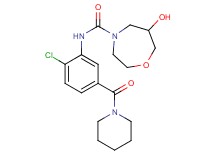 N-[2-chloro-5-(piperidin-1-ylcarbonyl)phenyl]-6-hydroxy-1,4-oxazepane-4-carboxamide