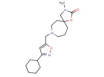 8-[(3-cyclohexyl-5-isoxazolyl)methyl]-3-methyl-1-oxa-3,8-diazaspiro[4.6]undecan-2-one