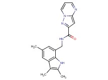 N-[(2,3,5-trimethyl-1H-indol-7-yl)methyl]pyrazolo[1,5-a]pyrimidine-2-carboxamide
