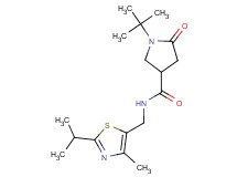 1-tert-butyl-N-[(2-isopropyl-4-methyl-1,3-thiazol-5-yl)methyl]-5-oxo-3-pyrrolidinecarboxamide