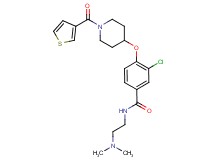 3-chloro-N-[2-(dimethylamino)ethyl]-4-{[1-(3-thienylcarbonyl)-4-piperidinyl]oxy}benzamide