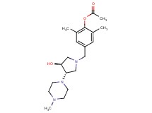 4-{[(3S*,4S*)-3-hydroxy-4-(4-methylpiperazin-1-yl)pyrrolidin-1-yl]methyl}-2,6-dimethylphenyl acetate