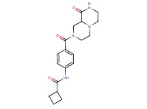 N-{4-[(9-oxooctahydro-2H-pyrazino[1,2-a]pyrazin-2-yl)carbonyl]phenyl}cyclobutanecarboxamide