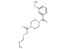 1-(3-methoxybenzoyl)-4-[(propylthio)acetyl]piperazine