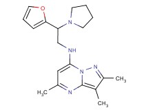 N-[2-(2-furyl)-2-(1-pyrrolidinyl)ethyl]-2,3,5-trimethylpyrazolo[1,5-a]pyrimidin-7-amine