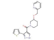 2-{[(1-{[3-(2-thienyl)-1H-pyrazol-4-yl]carbonyl}-3-piperidinyl)oxy]methyl}pyridine