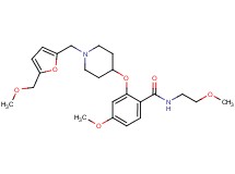 4-methoxy-N-(2-methoxyethyl)-2-[(1-{[5-(methoxymethyl)-2-furyl]methyl}-4-piperidinyl)oxy]benzamide