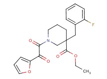 ethyl 3-(2-fluorobenzyl)-1-[2-furyl(oxo)acetyl]-3-piperidinecarboxylate