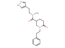 N-methyl-6-oxo-1-(2-phenylethyl)-N-[2-(1H-pyrazol-4-yl)ethyl]-3-piperidinecarboxamide