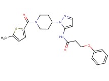 N-(1-{1-[(5-methyl-2-thienyl)carbonyl]-4-piperidinyl}-1H-pyrazol-5-yl)-3-phenoxypropanamide