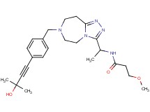 N-(1-{7-[4-(3-hydroxy-3-methyl-1-butyn-1-yl)benzyl]-6,7,8,9-tetrahydro-5H-[1,2,4]triazolo[4,3-d][1,4]diazepin-3-yl}ethyl)-3-methoxypropanamide