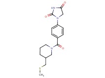 1-[4-({3-[(methylthio)methyl]piperidin-1-yl}carbonyl)phenyl]imidazolidine-2,4-dione