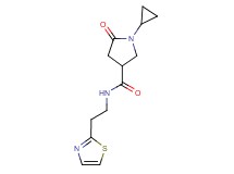 1-cyclopropyl-5-oxo-N-[2-(1,3-thiazol-2-yl)ethyl]-3-pyrrolidinecarboxamide