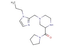 1-[(1-propyl-1H-imidazol-2-yl)methyl]-3-(1-pyrrolidinylcarbonyl)piperazine