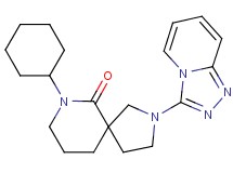 7-cyclohexyl-2-[1,2,4]triazolo[4,3-a]pyridin-3-yl-2,7-diazaspiro[4.5]decan-6-one