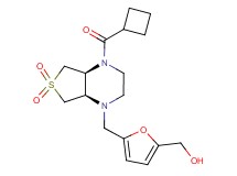 (5-{[(4aS*,7aR*)-4-(cyclobutylcarbonyl)-6,6-dioxidohexahydrothieno[3,4-b]pyrazin-1(2H)-yl]methyl}-2-furyl)methanol