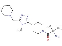 (1,1-dimethyl-2-{4-[4-methyl-5-(piperidin-1-ylmethyl)-4H-1,2,4-triazol-3-yl]piperidin-1-yl}-2-oxoethyl)amine