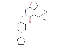 N-[(1-cyclopentyl-4-piperidinyl)methyl]-3-(1-methylcyclopropyl)-N-(tetrahydro-2-furanylmethyl)propanamide