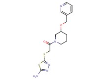 5-({2-oxo-2-[3-(pyridin-3-ylmethoxy)piperidin-1-yl]ethyl}thio)-1,3,4-thiadiazol-2-amine