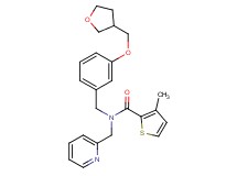 3-methyl-N-(2-pyridinylmethyl)-N-[3-(tetrahydro-3-furanylmethoxy)benzyl]-2-thiophenecarboxamide