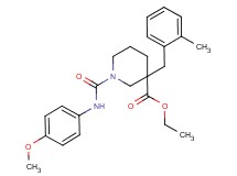ethyl 1-{[(4-methoxyphenyl)amino]carbonyl}-3-(2-methylbenzyl)-3-piperidinecarboxylate