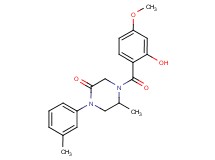 4-(2-hydroxy-4-methoxybenzoyl)-5-methyl-1-(3-methylphenyl)-2-piperazinone