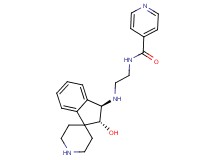 N-(2-{[(2R*,3R*)-2-hydroxy-2,3-dihydrospiro[indene-1,4'-piperidin]-3-yl]amino}ethyl)isonicotinamide