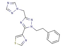 1-(2-phenylethyl)-5-(1,3-thiazol-4-yl)-3-(1H-1,2,4-triazol-1-ylmethyl)-1H-1,2,4-triazole