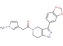 3-(1,3-benzodioxol-5-yl)-5-[(1-methyl-1H-pyrrol-3-yl)acetyl]-4,5,6,7-tetrahydro-1H-pyrazolo[4,3-c]pyridine