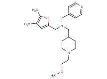 1-(4,5-dimethyl-2-furyl)-N-{[1-(2-methoxyethyl)-4-piperidinyl]methyl}-N-(4-pyridinylmethyl)methanamine