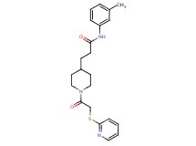 N-(3-methylphenyl)-3-{1-[(2-pyridinylthio)acetyl]-4-piperidinyl}propanamide
