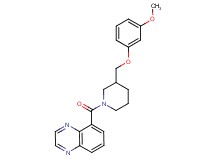 5-({3-[(3-methoxyphenoxy)methyl]-1-piperidinyl}carbonyl)quinoxaline