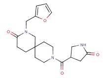 2-(2-furylmethyl)-9-[(5-oxo-3-pyrrolidinyl)carbonyl]-2,9-diazaspiro[5.5]undecan-3-one