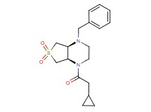(4aR*,7aS*)-1-benzyl-4-(cyclopropylacetyl)octahydrothieno[3,4-b]pyrazine 6,6-dioxide