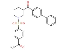 1-(4-{[3-(4-biphenylylcarbonyl)-1-piperidinyl]sulfonyl}phenyl)ethanone