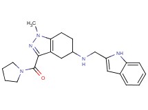 N-(1H-indol-2-ylmethyl)-1-methyl-3-(1-pyrrolidinylcarbonyl)-4,5,6,7-tetrahydro-1H-indazol-5-amine